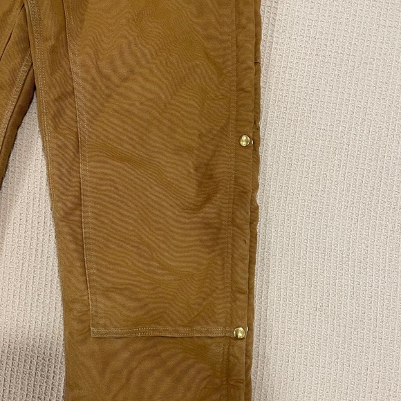 Carhartt R41 Overall Men’s 36W 34L Duck Zip-to-Thigh Bib Quilt Lined Brown - Picture 15 of 16